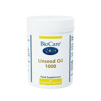 Biocare Linseed Oil 1000mg (flaxseed oil), 60 gel capsules