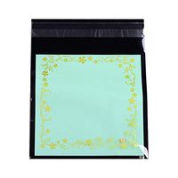 PH PandaHall 1 Bag Sealing Cellophane Bags Printed Treat Flat Cello Wrap Flap Resealable Bags Cellophane Favor Bags for Candy Cookie Bakery Jewelry Retail Party Wedding Birthday 11.8x12cm (LightCyan)