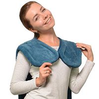 JMung Neck & Shoulder Electric Heating Pad Fast-Heating 3 Temperature Setting Auto Shut Off Warming on Neck Shoulder Whole Back,Blue