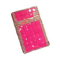 Lzttyee Creative Women Diamond Portable Pocket Carrying Cigarette Box Case for Holds 20 Regular Size Cigarettes (Rose)