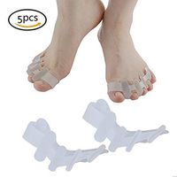 HAIHF Silica Gel Toe Separators and Straightener,Gel Bunion Stretchers Spacer Hammer Toe Corrector Protector,Hallux valgus Aid Splint for Pain Relief from Tired Achy Feet for Women and Men,5 Pair