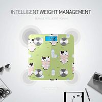 Bluetooth Scales Weight Retro Cute Leopard Spot Cow Bottle Scale Body Fat Composition Monitor Analyzer with Smartphone App for Body Management-396lbs