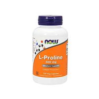 NOW Supplements, L-Proline 500 mg, Collagen Production*, Structural Support*, 120 Veg Capsules