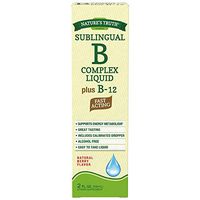 Nature's Truth Sublingual B Complex Liquid Plus B-12 Natural Berry Flavor Liquid - 2 oz, Pack of 2