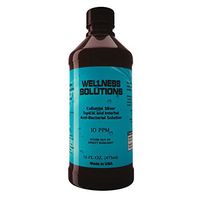 Colloidal Silver - Wellness Solutions - Colloidal Silver Liquid - All Natural Antibiotic - Immune Booster - Vegan and Gluten Free -16 fl. oz