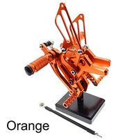 Frames & Fittings Adjustable Rear Set Footrest Aluminum for Kawasaki Z750 Z 750 2004-2006 - (Color: Orange)