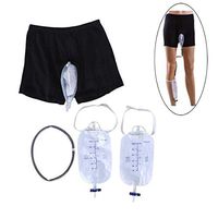 LMEIL Reusable Wearable Urine Bag Incontinence Pants for Men, Portable Male Comfort Fit Advantage Urinal System with Spill Proof Collection Bag for Elder