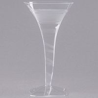 Fineline Wavetrends 1209 Clear Plastic 8 oz. Martini Glass - 72/Case