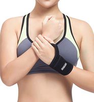 OMECON Wrist Brace - Carpal Tunnel Adjustable Compression Strap and Support Sleeve, for Arthritis and Tendinitis, Sport Injuries Pain Relief (One Size - Fits Right or Left Hand)