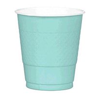 Robin's Egg Blue Plastic Cups| 12 oz. | Pack of 20 | Party Supply