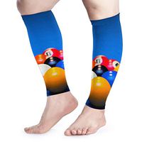 BLongTai Triangle Billiards Calf Compression Sleeve Men Womens Running Leg Sleeve for Shin Splint Muscle Pain Relief (1 Pair)