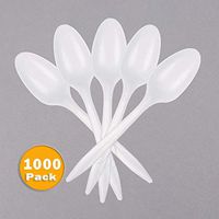 Netko Plastic Spoons Disposable Teaspoons Medium Weight 1000 Pack