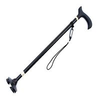 XIHAA Outdoor Elderly Walking Stick, Small Four Feet Crutch Ultra-Light Adjustable Portable Aluminum Alloy Anti-Skid