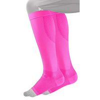 OS1st FS6+ Foot & Leg Sleeve for Plantar Fasciitis Pain Relief, Heel Pain and Arch Support (FS6+, Large, Pink)