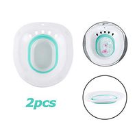 Hip Perineal Soaking Bath Basin, Pregnant Women Folding Hemorrhoids Nursing Sitz Bath, Toilet Bowls Bidets for Cleanse Vagina or Anal Region,Green(2pcs)