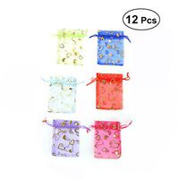 TOYMYTOY 12pcs Organza Gift Bags Wedding Party Drawstring Favor Bags Jewelry Pouches Wrap