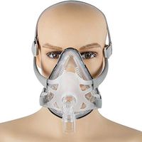 Enshey Full Face Mask for Sleep Therapy Connect Face Hose with Adjustable Headgear Clips (M)