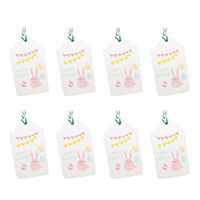 Amosfun Easter Paper Gift Tag Easter Party Card Labels Decor Gift Hanging Tag with Twines Easter Party Favor Supplies Decorations 100PCS