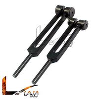 LAJA Imports Limited Edition - Tactical Black - Set of 2 Pcs Aluminum Sensory Tuning Fork C 256 128