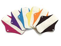 6 Maxi Bamboo Mama Cloths/Menstrual Sanitary Pads/Panty (Maxi, Mixture)