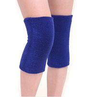 ericotry 1Pair Supper Elastic Towel Knee Pads Dance Protection Cover Elderly Leggings Support Sports Fitness Unisex Winter Warm Thermal Knee Sleeves for Joint Pain Arthritis Relief Lady Men (Blue)