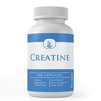 Micronized Creatine (100 Capsules, 2200 mg Serving) by Pure Organic Ingredients, Highest Quality 100% Pure Creatine Monohydrate, Pre & Post Workout Supplement