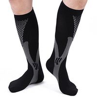 Sports Compression Socks (1 Pair, 20-30mmHg) for Men & Women Best Recovery Performance Stockings for Running, Medical, Athletic, Varicose Veins, Travel, Relief Shin Splints, Nursing (X-Large, Black)