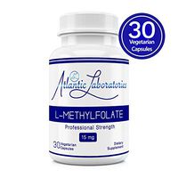 Atlantic Laboratories (5-MTHF) L-Methylfolate 15 mg - 15000 mcg - 30 Vegetarian Capsules - Professional Strength Active Folate, Filler & Gluten Free, Non-GMO