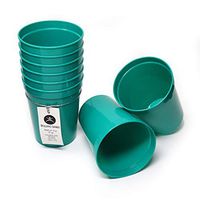 Rolling Sands 16 Ounce Reusable Plastic Stadium Cups Teal, 8 Pack, Made in USA, BPA-Free Dishwasher Safe Plastic Tumblers