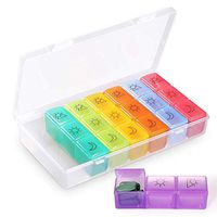Kusuo Weekly Pill Organizer (3-Times-A-Day), 7 Day Pill Box Holder, Travel Pill Case to Hold Pills, Vitamins, Fish Oil, Supplements and Medication