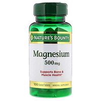 Nature's Bounty Magnesium 500 mg Tablets 100 ea ( Pack of 6)