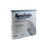 Derma Sciences GL241 Surgitube Cotton Tubular Gauze, Small Finger, Toe, White, 50 yd Roll, 0.625" Width