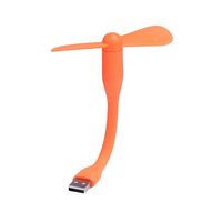 Adjustable USB Fan, Portable Flexible Mini Cooling Cooler For Laptop Computer (Orange)