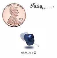 Micro Size,Ocean Blue,in-The-Canal (ITC), New Digital Hearing Amplifiers,Clearly Technology, Interchangeable, Suitable for Men and Women, Trademark: Easyuslife