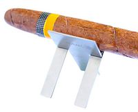 AMANCY Stainless Steel Foldable Single Cigar Stand Portable Cigar Ashtray Holder