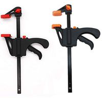 Libobo 1PC 4 Inch Wood Working Bar F Clamp Grip Ratchet Release Squeeze DIY Hand