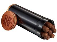 Personalized Travel 7-Cigar Black Case with Humidor with Free Monogram
