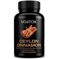 Organic Ceylon Cinnamon 120 Veggie Capsules - Healthy Blood Sugar Level Support Supplement - Powerful Anti-Inflammatory and Antioxidant - Non-GMO and Gluten Free - True Sri Lanka Cinnamon - 1200mg