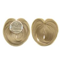 Clip-on Short Hair, Elevin(TM) Women Silky Clip-On Hair Topper Wig Heat Resistant Fiber Wig Fashion Hair Wig (F)