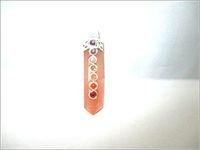 Jet Red Aventurine Point Chakra Pendant 2 inch Approx. Faceted A++ Top Jet International Healing India Crystal Therapy Booklet Chakra Balancing Image is JUST A Reference