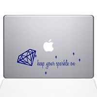 The Decal Guru 1677-MAC-11A-DB Keep Your Sparkle on Decal Vinyl Sticker, 11" MacBook Air, Dark Blue