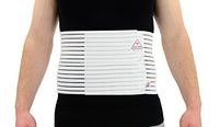 ITA-MED Men’s Breathable Abdominal/Back Support Binder AB-208: White X-Large