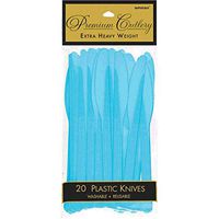 Caribbean Blue Plastic Knives, 20 Ct.