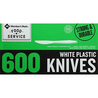An Item of Member's Mark Plastic Knives, Heavyweight, White (600 ct.) - Pack of 1