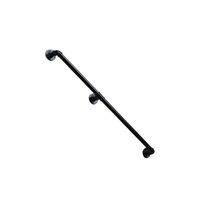 JFFFFWI Stair handrail, Iron Retro Water Pipes Multifunction Indoor Outdoor Bar Customizable Size Black 50cm, 100cm, 150cm, 200cm Safe (Size : 1m)