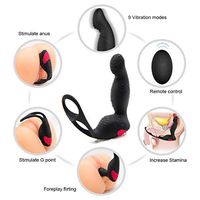 Rechargeable Vibrating Stimulator Plug 9 Stimulation Patterns, Male Postate Massager for Man Wireless Remote Control