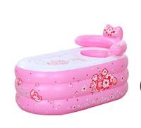 ZMM® Inflatable Bathtub, Thicken Adult Bathtub Bathtub Fold Bathtub Bathtub Bath Barrel Bath Tub Pink 130x75x70cm