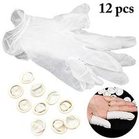 JUSTDOLIFE 2PCS Nitrile Gloves DIY Craft Gloves Casting Tools with 10PCS Finger Cots
