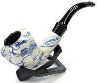 Eclipse Durable Large 6" Blue Marbled Design Tobacco Herb Pipe Bowl, PIP5529