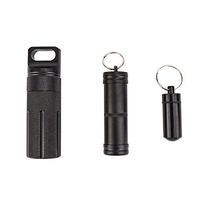 WEIYE Waterproof Pill Fob Capsule/Match Case Battery Holder Case, Outdoor Survival Storage Container Dry Box - 3PCS Pill Case Set